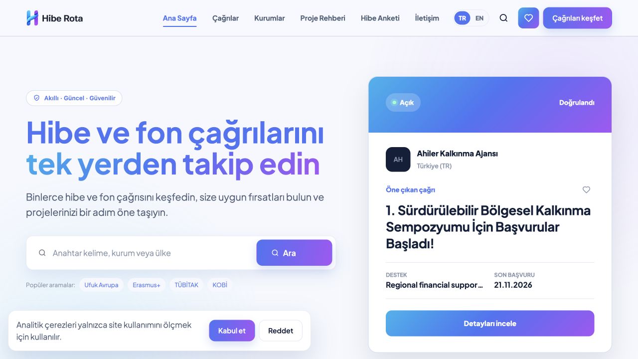 HibeRota arayüzü